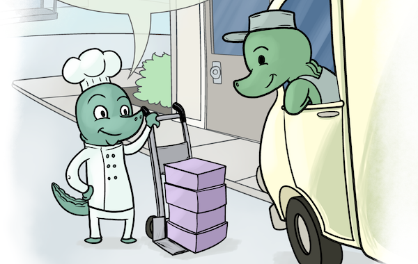Raymond and Damon getting ready for the special delivery